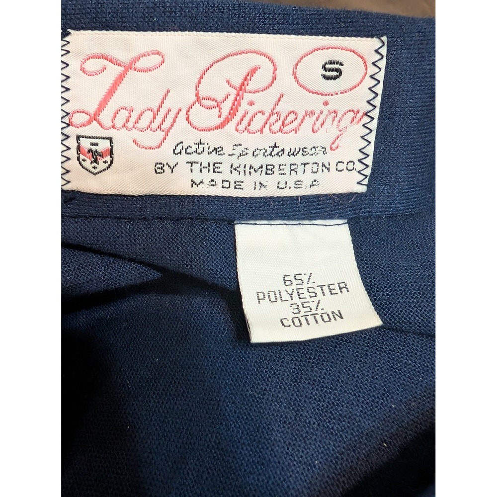 Vintage Lady Pickering Active Sportswear Womens S Navy Blue Polo Shirt Pinehurst - Picture 3 of 5